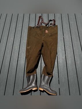 Vintage Red Ball Insulated Chest Waders Boot Size 9 Made in USA